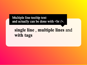 Pure CSS tooltip - Demos